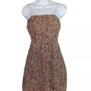 Leopard Print Spaghetti Strap Dress